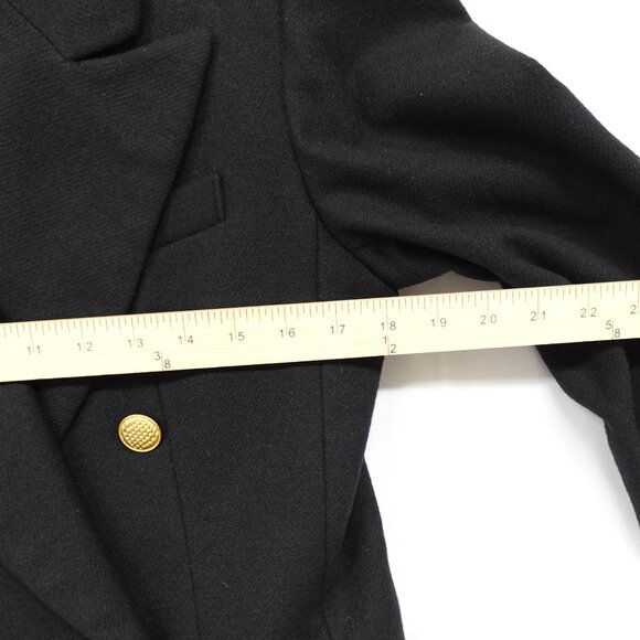 RZR Weather Wise Blazer Womens 5/6 Small 100% Wool Black Jacket Gold Demure - Picture 9 of 15